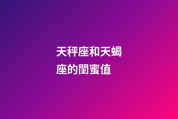 天秤座和天蝎座的閨蜜值-第1張-星座運勢-玄機派