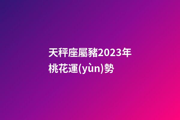 天秤座屬豬2023年桃花運(yùn)勢-第1張-星座運(yùn)勢-玄機(jī)派