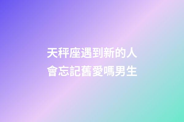 天秤座遇到新的人會忘記舊愛嗎男生-第1張-星座運勢-玄機派