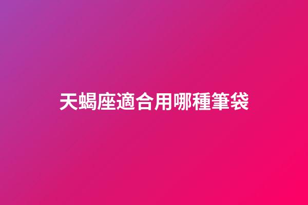 天蝎座適合用哪種筆袋-第1張-星座運勢-玄機派