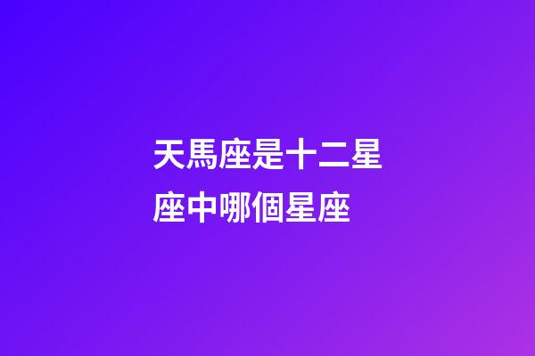 天馬座是十二星座中哪個星座