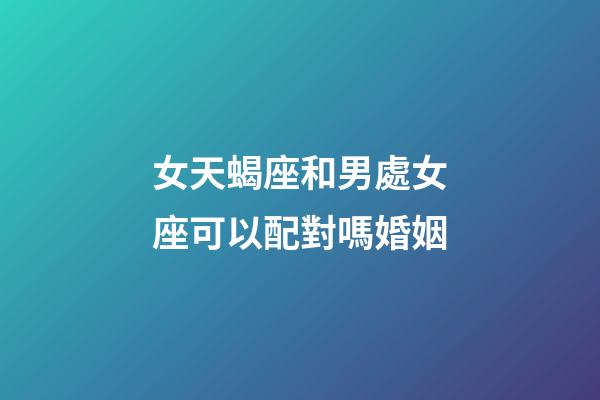 女天蝎座和男處女座可以配對嗎婚姻-第1張-星座運勢-玄機派