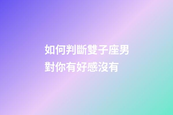 如何判斷雙子座男對你有好感沒有-第1張-星座運勢-玄機派