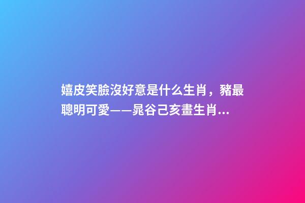 嬉皮笑臉沒好意是什么生肖，豬最聰明可愛——晁谷己亥畫生肖丨私享-第1張-觀點-玄機派