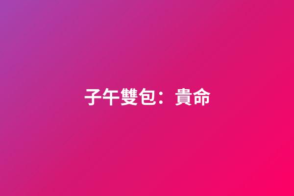子午雙包：貴命