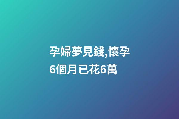 孕婦夢見錢,懷孕6個月已花6萬-第1張-觀點-玄機派