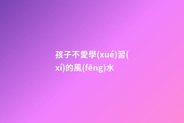 孩子不愛學(xué)習(xí)的風(fēng)水
