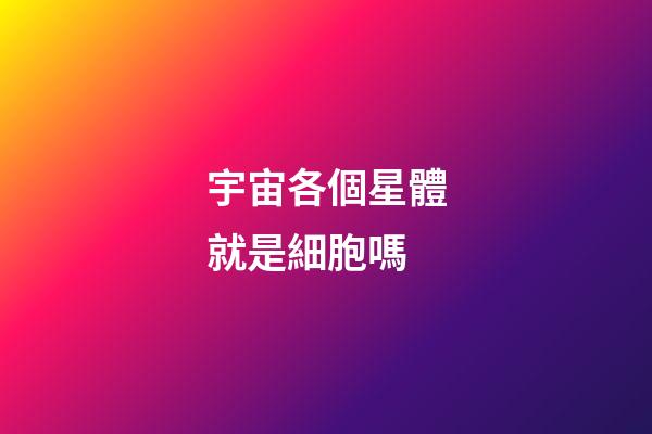 宇宙各個星體就是細胞嗎