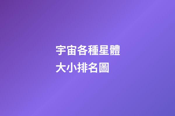 宇宙各種星體大小排名圖-第1張-星座運勢-玄機派