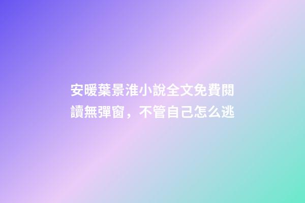安暖葉景淮小說全文免費閱讀無彈窗，不管自己怎么逃-第1張-觀點-玄機派