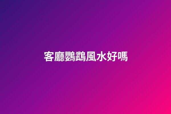 客廳鸚鵡風水好嗎