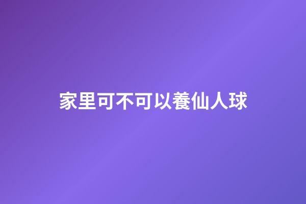 家里可不可以養仙人球