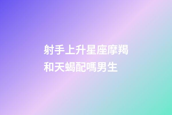 射手上升星座摩羯和天蝎配嗎男生-第1張-星座運勢-玄機派