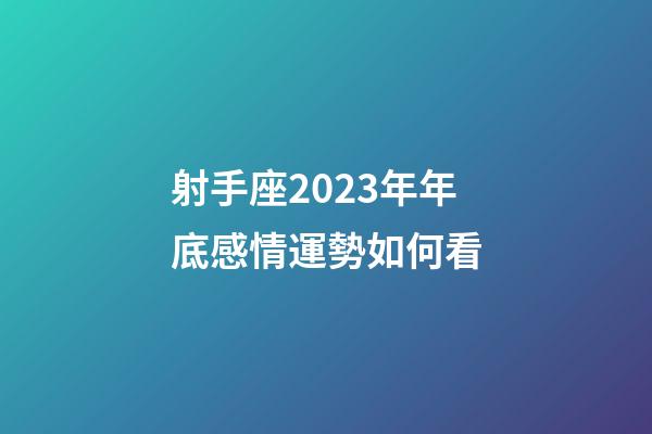 射手座2023年年底感情運勢如何看-第1張-星座運勢-玄機派
