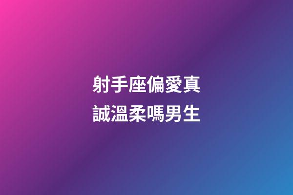 射手座偏愛真誠溫柔嗎男生-第1張-星座運勢-玄機派