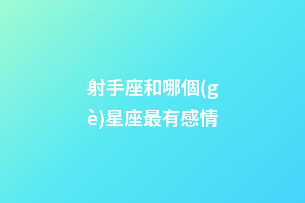 射手座和哪個(gè)星座最有感情-第1張-星座運(yùn)勢(shì)-玄機(jī)派