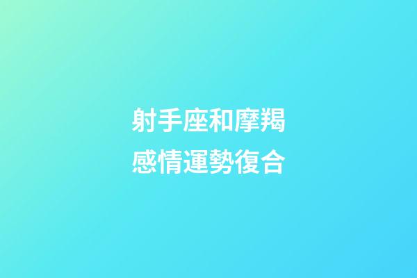 射手座和摩羯感情運勢復合-第1張-星座運勢-玄機派