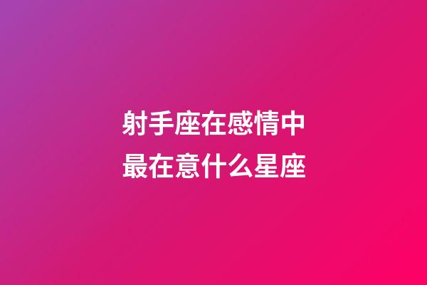 射手座在感情中最在意什么星座-第1張-星座運勢-玄機派