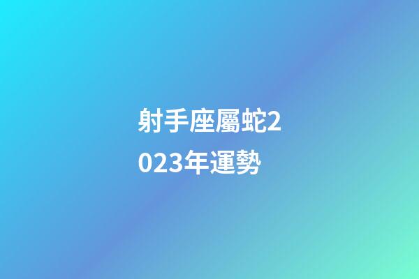 射手座屬蛇2023年運勢-第1張-星座運勢-玄機派