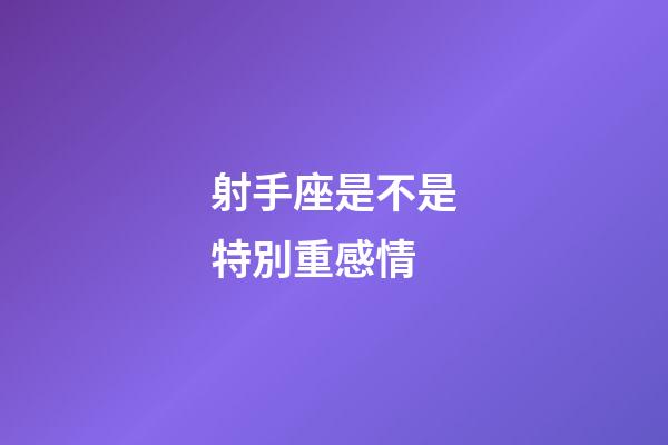 射手座是不是特別重感情-第1張-星座運勢-玄機派