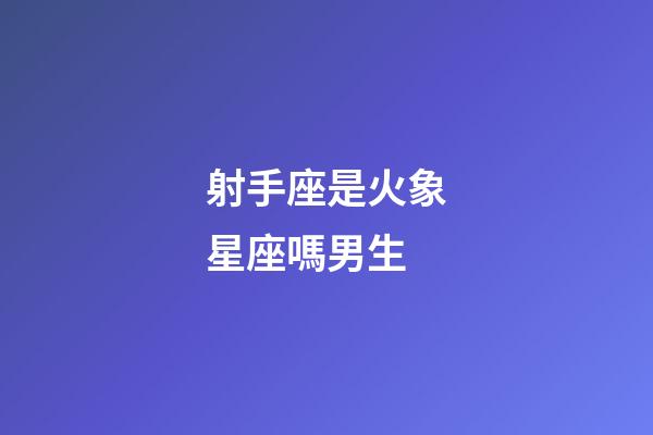 射手座是火象星座嗎男生-第1張-星座運勢-玄機派