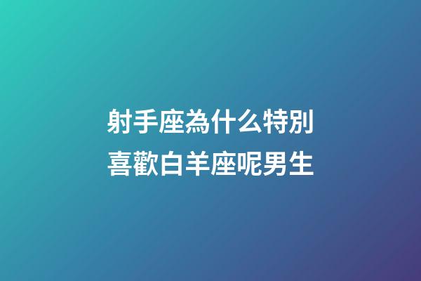 射手座為什么特別喜歡白羊座呢男生-第1張-星座運(yùn)勢-玄機(jī)派