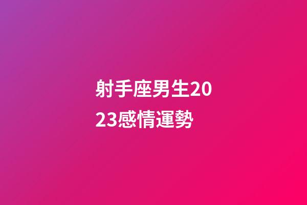 射手座男生2023感情運勢-第1張-星座運勢-玄機派