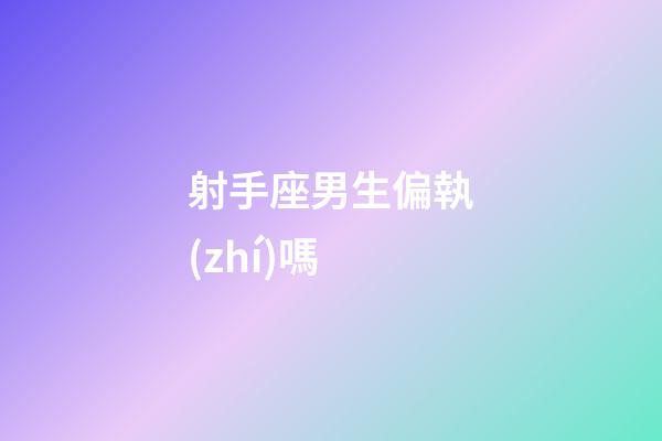 射手座男生偏執(zhí)嗎