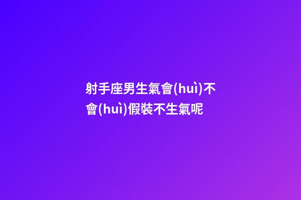 射手座男生氣會(huì)不會(huì)假裝不生氣呢-第1張-星座運(yùn)勢(shì)-玄機(jī)派