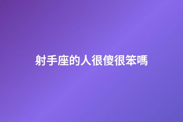 射手座的人很傻很笨嗎-第1張-星座運勢-玄機派