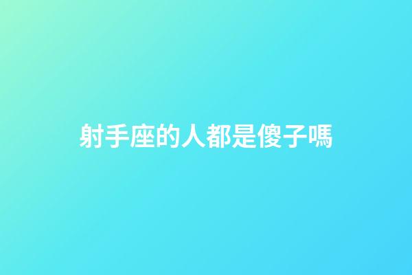 射手座的人都是傻子嗎-第1張-星座運勢-玄機派