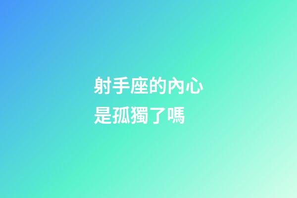 射手座的內心是孤獨了嗎-第1張-星座運勢-玄機派