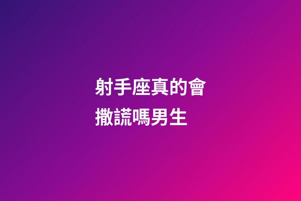 射手座真的會撒謊嗎男生-第1張-星座運勢-玄機派