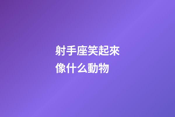 射手座笑起來像什么動物-第1張-星座運勢-玄機派