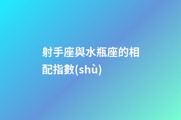 射手座與水瓶座的相配指數(shù)-第1張-星座運勢-玄機派