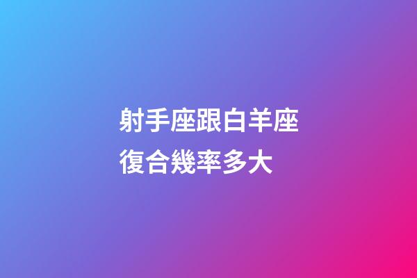 射手座跟白羊座復合幾率多大-第1張-星座運勢-玄機派