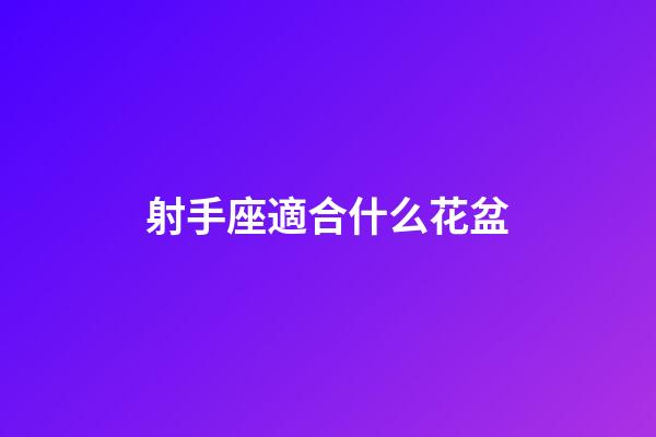 射手座適合什么花盆-第1張-星座運勢-玄機派