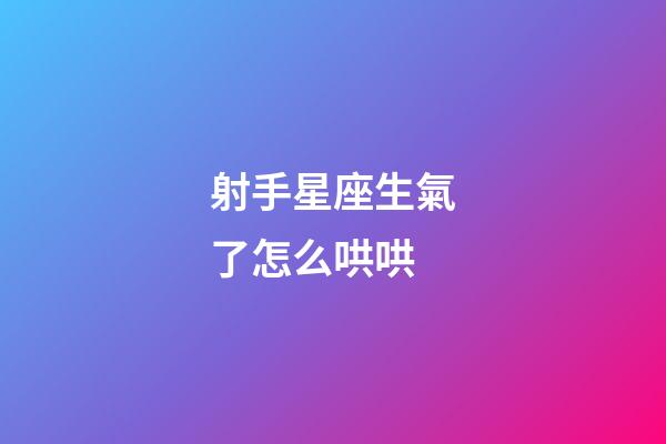 射手星座生氣了怎么哄哄-第1張-星座運勢-玄機派
