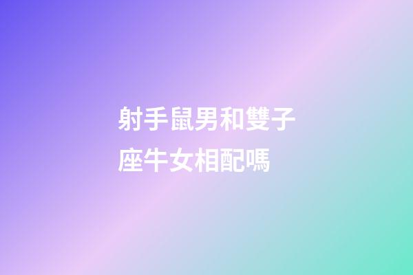 射手鼠男和雙子座牛女相配嗎-第1張-星座運勢-玄機派