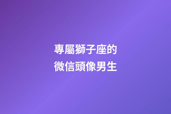 專屬獅子座的微信頭像男生-第1張-星座運勢-玄機派