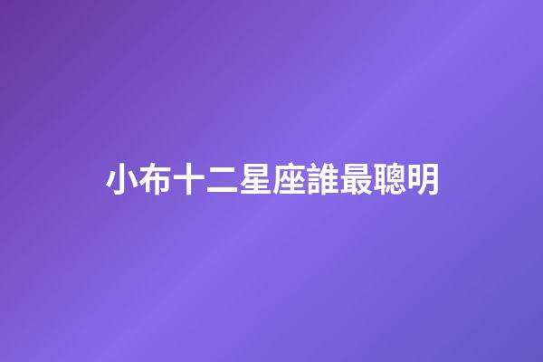 小布十二星座誰最聰明-第1張-星座運勢-玄機派