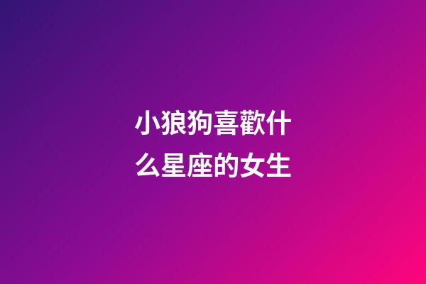小狼狗喜歡什么星座的女生-第1張-星座運勢-玄機派