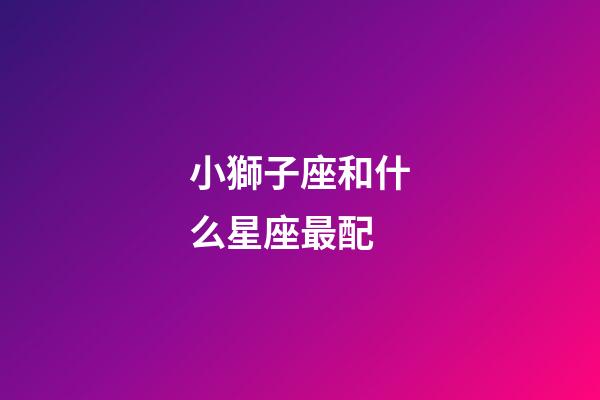 小獅子座和什么星座最配-第1張-星座運勢-玄機派