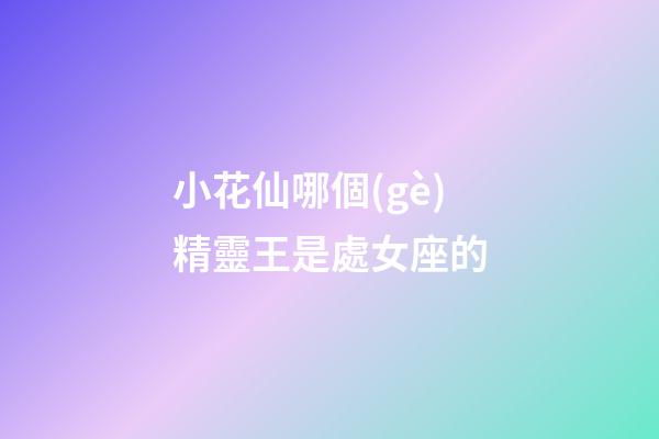 小花仙哪個(gè)精靈王是處女座的