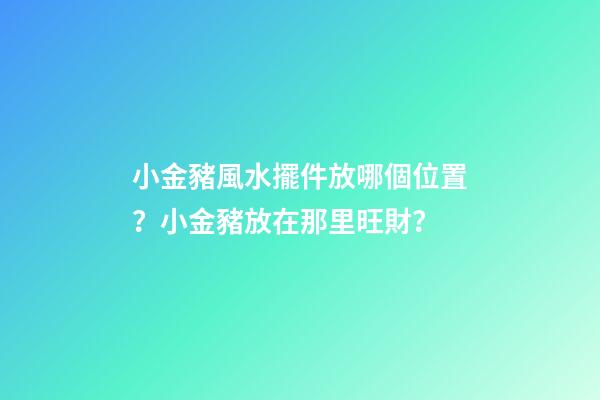 小金豬風水擺件放哪個位置？小金豬放在那里旺財？