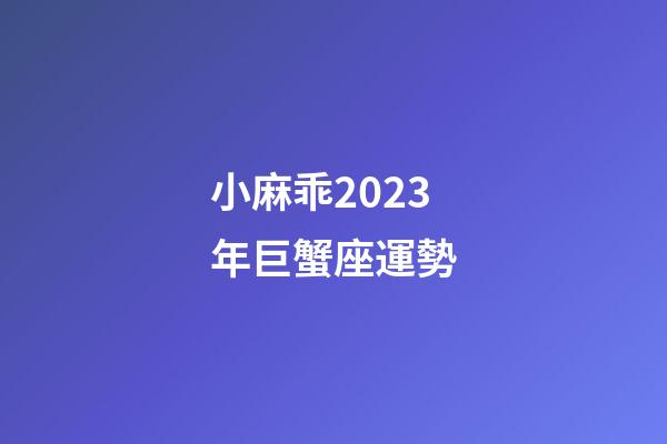 小麻乖2023年巨蟹座運勢-第1張-星座運勢-玄機派