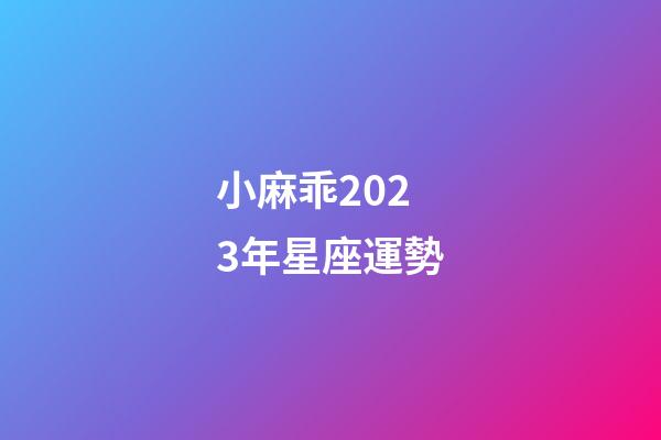 小麻乖2023年星座運勢