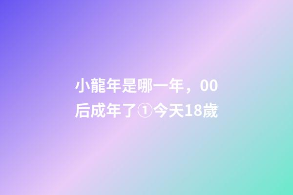 小龍年是哪一年，00后成年了①今天18歲-第1張-觀點(diǎn)-玄機(jī)派