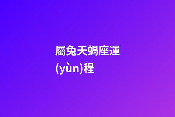 屬兔天蝎座運(yùn)程-第1張-星座運(yùn)勢-玄機(jī)派