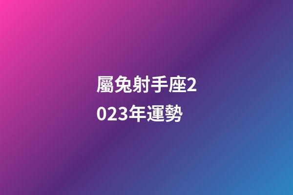 屬兔射手座2023年運勢-第1張-星座運勢-玄機派